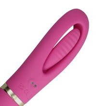 Vibrator dublu LOVELINE Double-Sided Flapping and G-Spot Vibrator, cu funcție de lovituri ritmice, 20 funcții de vibrație, roz
