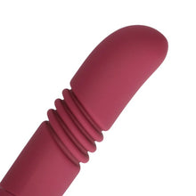 Vibrator dublu LOVELINE Double-Sided Thrusting Vibrator, cu funcție de penetrare automată, 30 funcții de vibrație, 33 cm, roșu