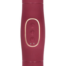 Vibrator dublu LOVELINE Double-Sided Thrusting Vibrator, cu funcție de penetrare automată, 30 funcții de vibrație, 33 cm, roșu
