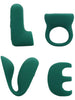 Set jucării erotice LOVELINE ‘Love’ (S)Explore Set, cu stimulator clitoris, vibrator de deget, vibrator pentru cupluri și inel de penis, verde