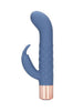 Vibrator rabbit LOVELINE Mini Rabbit Vibrator, pentru clitoris și punctul G, 10 funcții de vibrație, lungime 14.3 cm, albastru