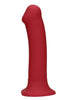 Vibrator LOVELINE Non-Phallic Vibrating Dildo Large, cu ventuză, compatibil cu ham strap-on, 10 funcții de vibrație, 19.8 cm, roșu