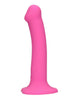 Vibrator LOVELINE Non-Phallic Vibrating Dildo Medium, cu ventuză, compatibil cu ham strap-on, 10 funcții de vibrație, 18.1 cm, roz
