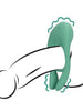 Inel pentru penis LOVELINE Pointed Cock Ring, din silicon ultra moale, pentru susținerea erecțiilor, culoare verde