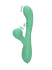 Vibrator rabbit LOVELINE Pulse Wave and Tongue Flickering, cu pulsații și funcție de simulare sex oral, 30 funcții de vibrație, verde