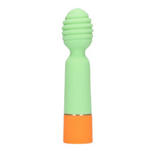 Vibrator LOVELINE Ribbed Mini Vibrator with USB Charger, cu striații pentru stimulare versatilă, 10 funcții de vibrație, 12.2 cm, verde