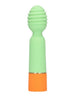 Vibrator LOVELINE Ribbed Mini Vibrator with USB Charger, cu striații pentru stimulare versatilă, 10 funcții de vibrație, 12.2 cm, verde