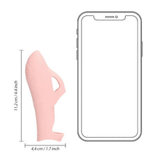 Vibrator pentru deget LOVELINE Silicone Finger Vibrator, pentru stimularea clitorisului, 7 funcții de vibrație, roz