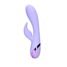 Vibrator rabbit LOVELINE Smooth Silicone Rabbit Vibrator, pentru clitoris și punctul G, 10 funcții de vibrație, mov