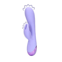 Vibrator rabbit LOVELINE Smooth Silicone Rabbit Vibrator, pentru clitoris și punctul G, 10 funcții de vibrație, mov