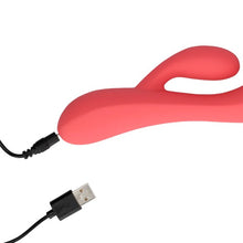 Vibrator rabbit LOVELINE Smooth Ultra Soft Silicone Rabbit Vibrator, pentru clitoris și punctul G, 10 funcții de vibrație, roz