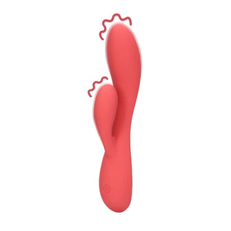 Vibrator rabbit LOVELINE Smooth Ultra Soft Silicone Rabbit Vibrator, pentru clitoris și punctul G, 10 funcții de vibrație, roz