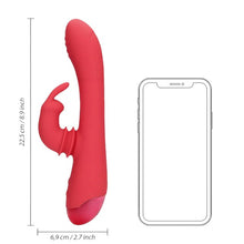 Vibrator rabbit LOVELINE Swinging Rabbit G-Spot Vibrator, cu funcție de mișcare laterală, 20 funcții de vibrație, roșu