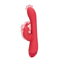 Vibrator rabbit LOVELINE Swinging Rabbit G-Spot Vibrator, cu funcție de mișcare laterală, 20 funcții de vibrație, roșu
