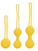 Set bile kegel LOVELINE Thumping Kegel Ball Exercise Set, pentru tonifierea mușchilor pelvieni, rezistente la apă, galben