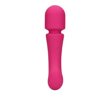 Aparat de masaj LOVELINE Ultra Soft Silicone Double-Sided Wand Vibrator, pentru corp și zone intime, 20 funcții de vibrație, roz