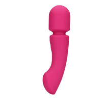 Aparat de masaj LOVELINE Ultra Soft Silicone Double-Sided Wand Vibrator, pentru corp și zone intime, 20 funcții de vibrație, roz