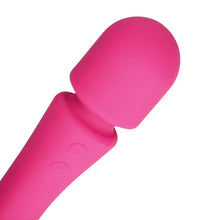 Aparat de masaj LOVELINE Ultra Soft Silicone Double-Sided Wand Vibrator, pentru corp și zone intime, 20 funcții de vibrație, roz