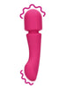 Aparat de masaj LOVELINE Ultra Soft Silicone Double-Sided Wand Vibrator, pentru corp și zone intime, 20 funcții de vibrație, roz