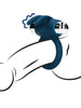 Inel vibrator pentru penis LOVELINE Vibrating Rabbit Cock Ring, din silicon moale, 10 funcții de vibrație, rezistent la apă, albastru