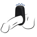 Inel vibrator pentru penis LOVELINE Vibrating Cock Ring, din silicon moale, 10 funcții de vibrație, negru
