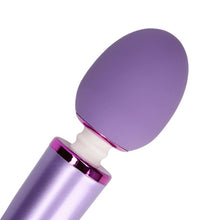 Aparat de masaj LOVELINE Wand Vibrator, pentru corp și zone intime, cu silicon ultra-moale, 6 funcții de vibrație, mov