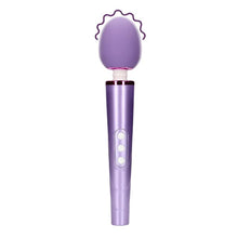 Aparat de masaj LOVELINE Wand Vibrator, pentru corp și zone intime, cu silicon ultra-moale, 6 funcții de vibrație, mov