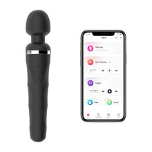 Aparat de masaj LOVENSE Domi 2 Wand Vibrator, control prin aplicație, funcții de vibrație nelimitate, sincronizare cu muzică, negru