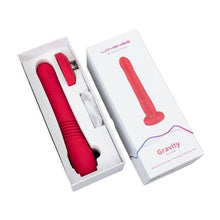 Vibrator LOVENSE Gravity, control prin aplicație, cu funcție de penetrare automată, vibrații nelimitate, 27 cm, roșu
