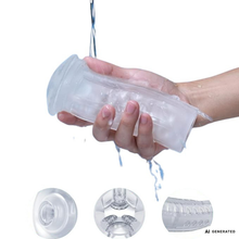 Manson de rezerva pentru masturbator, conceput exclusiv pentru Lovense Max 2, culoarea transparenta, 9 cm