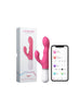 Vibrator rabbit LOVENSE Nora Rotator, cu stimulator dublu, control prin aplicație, funcție de rotație, funcții de vibrație nelimitate, roz