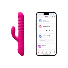 Vibrator rabbit LOVENSE Velvo, stimulare duală, cu bile rotative, control prin aplicație, până la 7000 vibrații / minut, roz