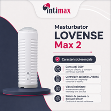 Masturbator automat LOVENSE Max 2, control prin aplicație, funcție de contracții 360º, vibrații nelimitate, silențios, alb