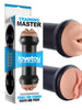 Masturbator dublu LOVETOY Double Side Stroker, simulare vaginală și orală realistă, lungime 22 cm, negru