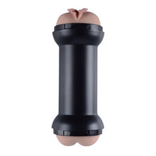Masturbator dublu LOVETOY Double Side Stroker, simulare vaginală și orală realistă, lungime 22 cm, negru