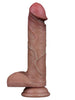 Dildo realist cu testicule LOVETOY 7.5” Dual-Layered Silicone Cock, bază cu ventuză pentru fixare, 19.5 cm, culoarea pielii