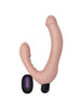 Dildo dublu LOVETOY Joy Strapless, strap-on fără ham, vibrator bullet inclus, cu telecomandă, 10 funcții de vibrație, culoarea pielii