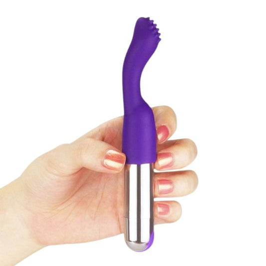 Vibrator LOVETOY Joy Versatile Tickler, pentru clitoris și zone erogene, cu 10 funcții de vibrație, rezistent la apă, mov cu argintiu