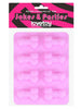 Tavă din silicon LOVETOY Pecker Chocolate/Ice Tray, cu 8 forme tip penis pentru gheață sau ciocolată, roz