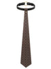 Choker LOVETOY Rebellion Tie Collar, lesă BDSM din piele artificială, cu cravată, mărime ajustabilă, negru cu maro