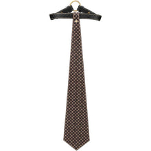 Choker LOVETOY Rebellion Tie Collar, lesă BDSM din piele artificială, cu cravată, mărime ajustabilă, negru cu maro