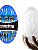 Masturbator manual LOVETOY Training Master Climax Spirals, din TPE transparent, în formă de ou, lungime 13 cm (albastru)