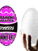 Masturbator manual LOVETOY Training Master Grind Ripples, din TPE transparent, în formă de ou, lungime 13 cm (mov)