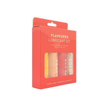 Set 4 lubrifianți pe bază de apă LOVING JOY Flavoured, diverse arome, hidratant, fără zahăr, compatibil cu jucării intime și prezervative, 4 x 30 ml