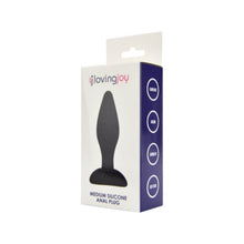 Plug anal LOVING JOY Medium Silicone, lungime inserabilă 9 cm, diametru 3.34 cm, culoare negru, mărime M