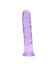 Dildo LOVING JOY 7.5” Suction Cup Dildo, design realist, bază cu ventuză, lungime 20 cm, mov transparent