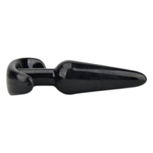 Plug anal LOVING JOY Butt Plug Black, bază în formă de semilună, lungime 11 cm, diametru 2.9 cm, culoare negru