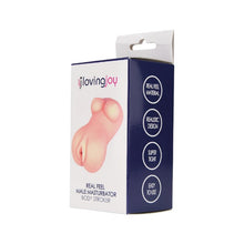 Masturbator realist LOVING JOY Real Feel Male Masturbator, canal texturat pentru simulare vaginală realistă, 12 cm