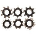 Set 6 inele pentru penis LOVING JOY Textured Rings (6 pack), din TPE, cu texturi variate, culoare negru