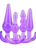 Set plug anal LOVING JOY - Training, material moale și flexibil, mov, 12.75 cm, 11 cm, 9.5 cm, 9 cm